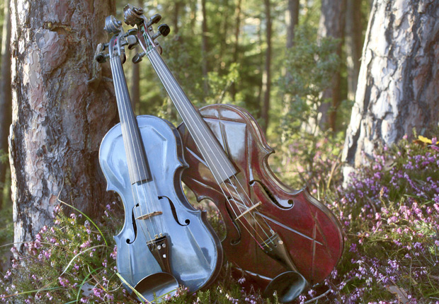 Blaue Violine und Waldbratsche 2007 Dieter Ennemoser